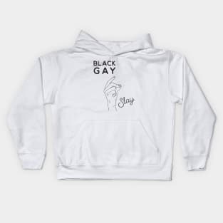 Black Gay Slay Kids Hoodie